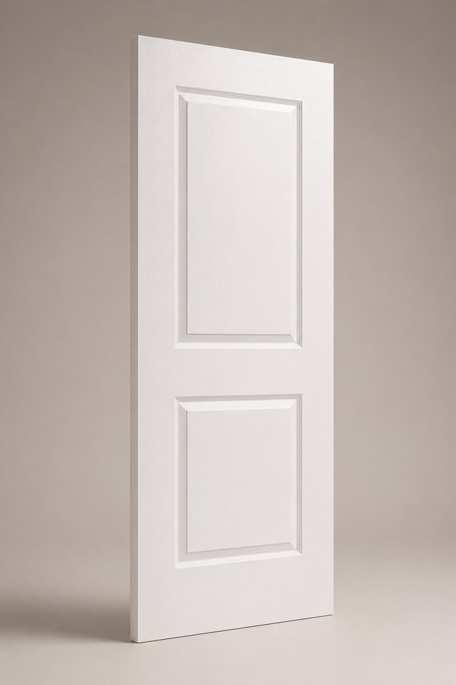 Interior 6'8 inch hollow-core 2-Panel Square Top pre-hung door